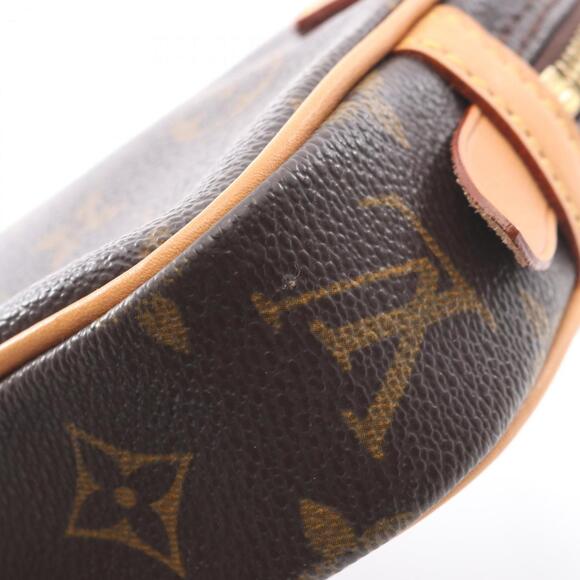 LOUIS VUITTON Authentic Brown Monogram Leather Shoulder Bag